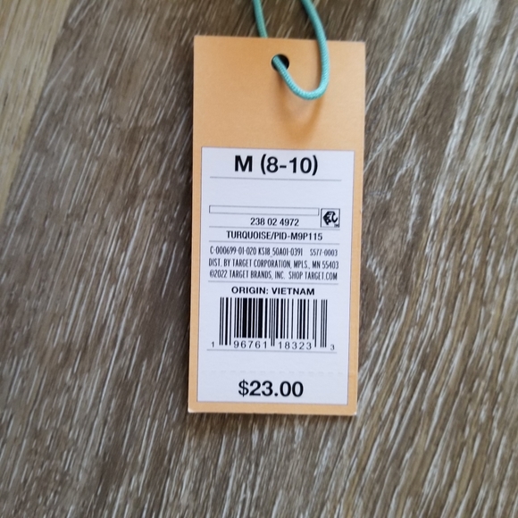 NWT Kona Sol Turquoise Textured Swim Top Size Medium - Picture 5 of 5